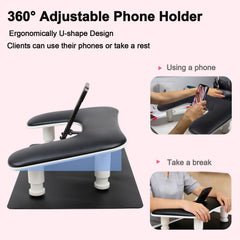 Rolomanve nail table mat arm rest with cushioned support for long sessions.