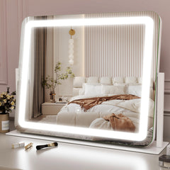 ROLOVE 22x17 inch vanity mirror with full-view reflection for precise makeup