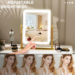 ROLOVE sturdy aluminum frame and non-slip base keep the mirror steady