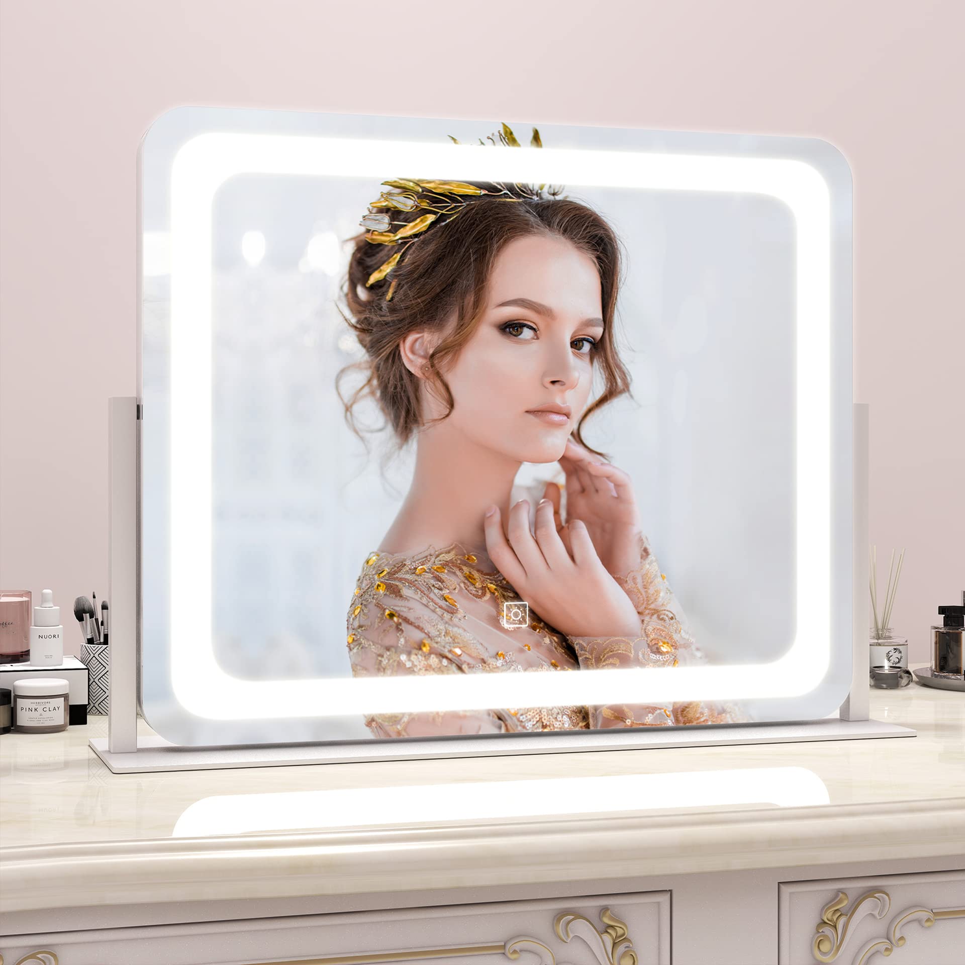 ROLOVE desk makeup mirror gift-ready for special occasions
