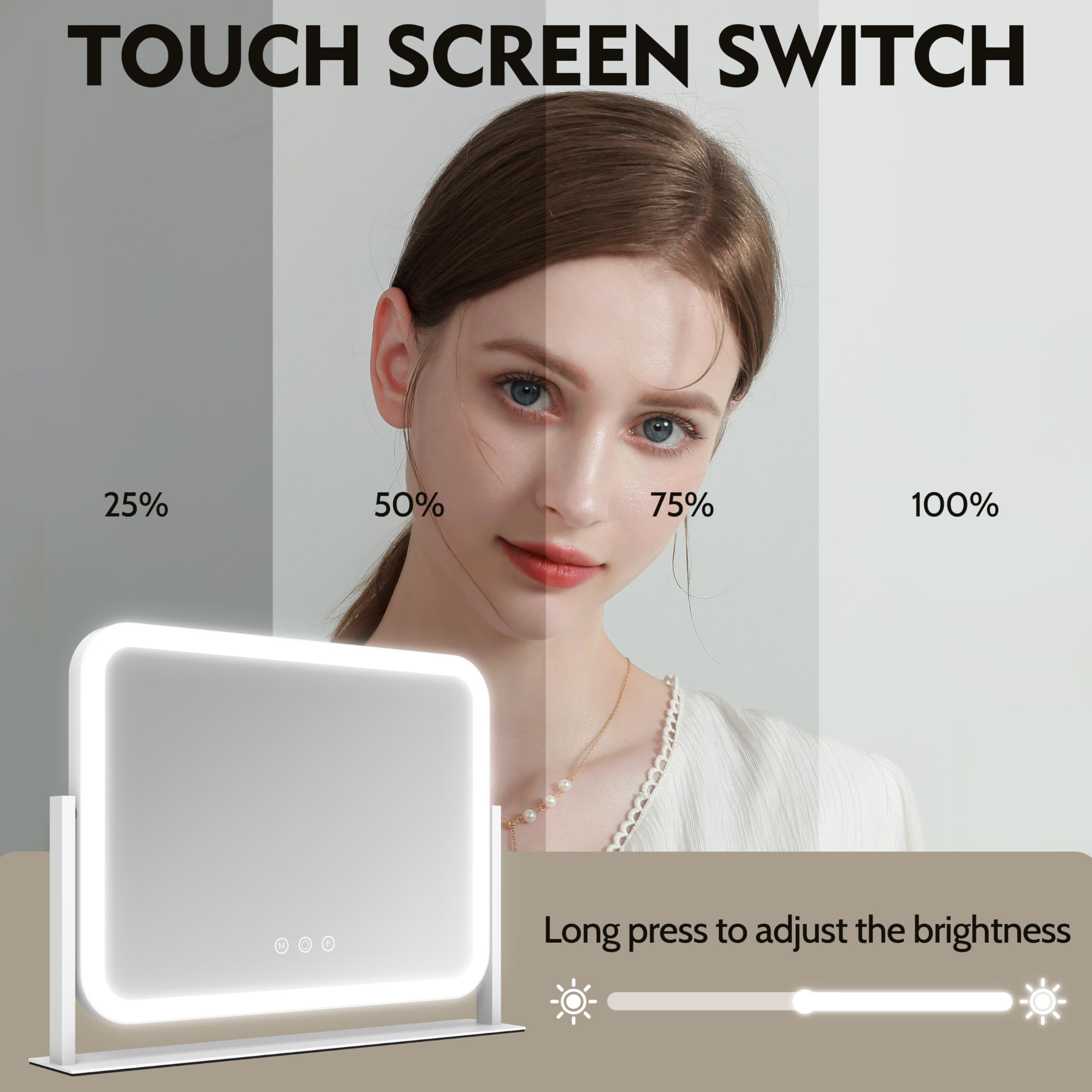 ROLOVE stepless dimming lets you adjust brightness smoothly.
