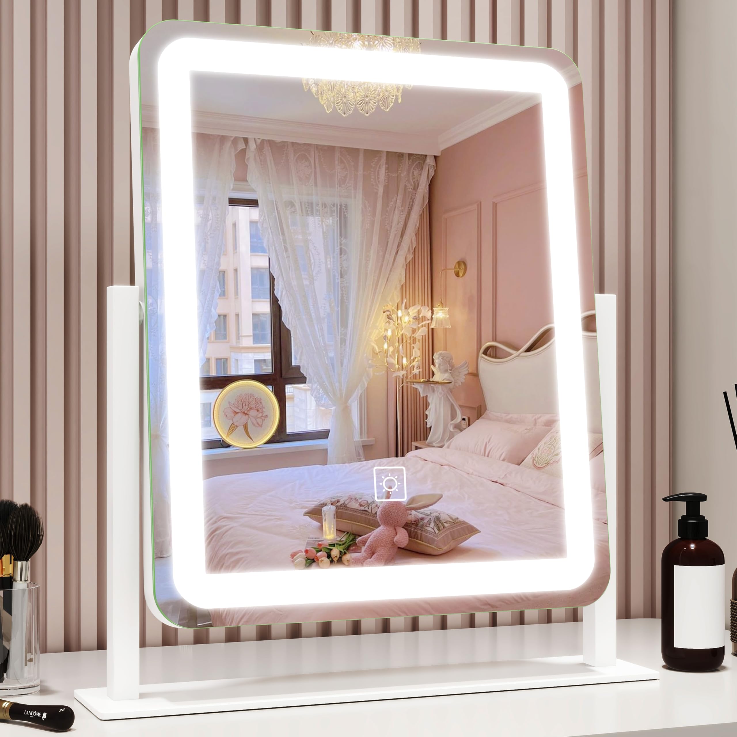 ROLOVE vanity mirror with lights for clear, precise makeup application