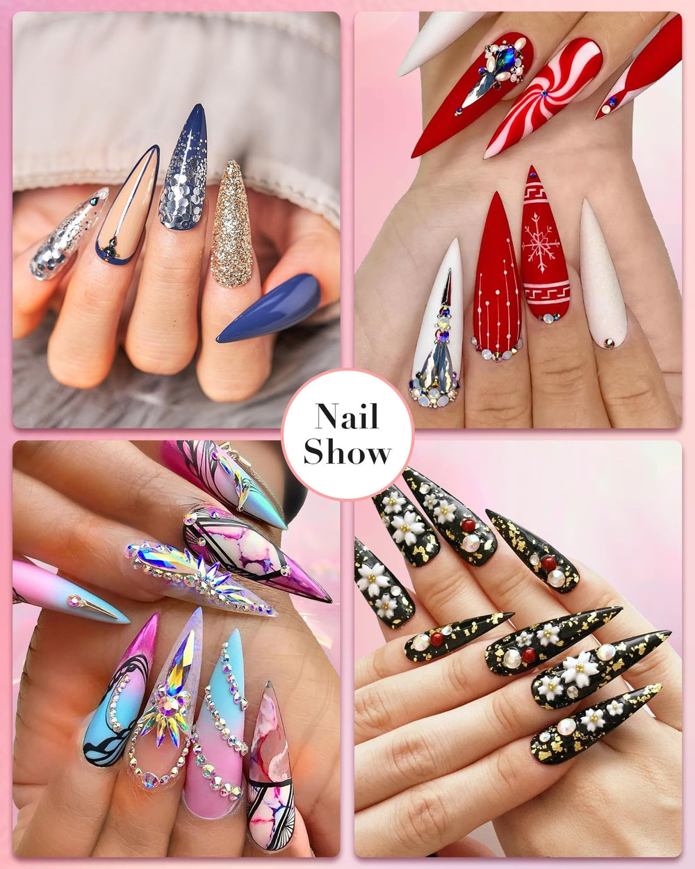 Compact kit suited for nail art and diamond painting crafts
