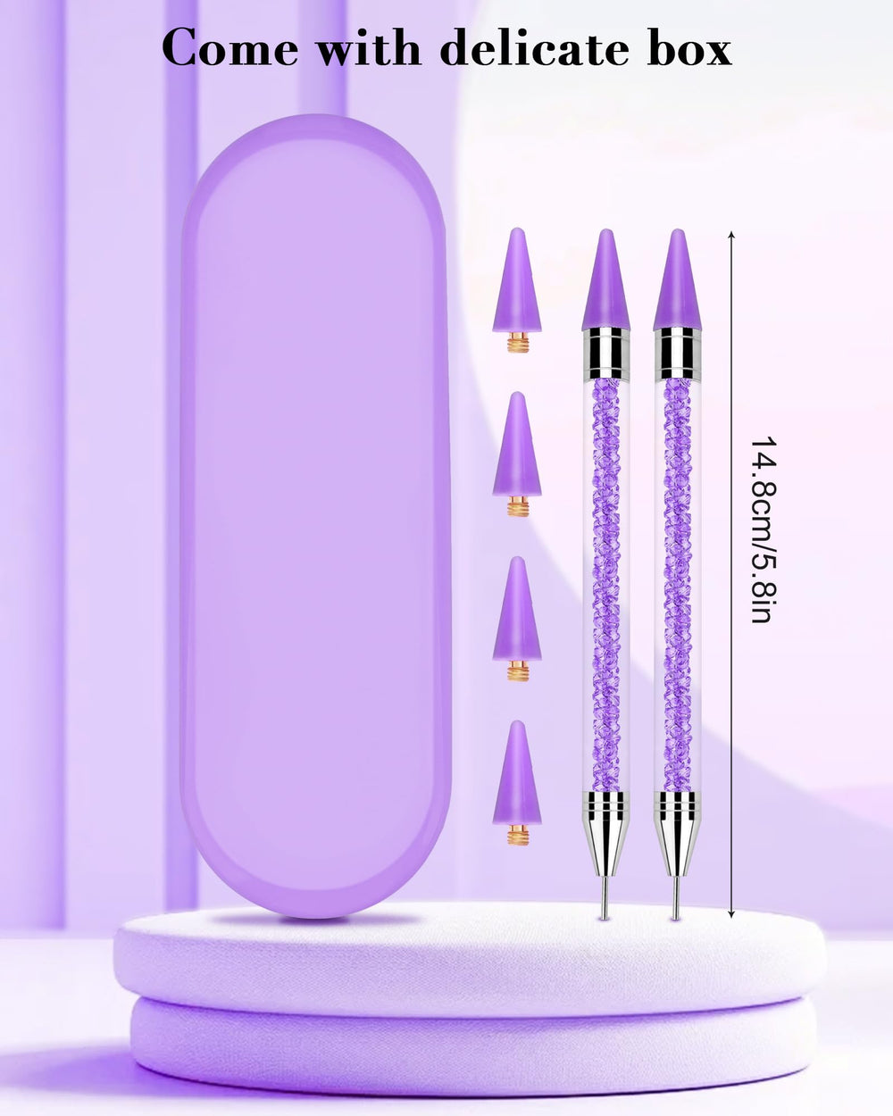 Rolybag purple nail art kit for convenient DIY crafting.