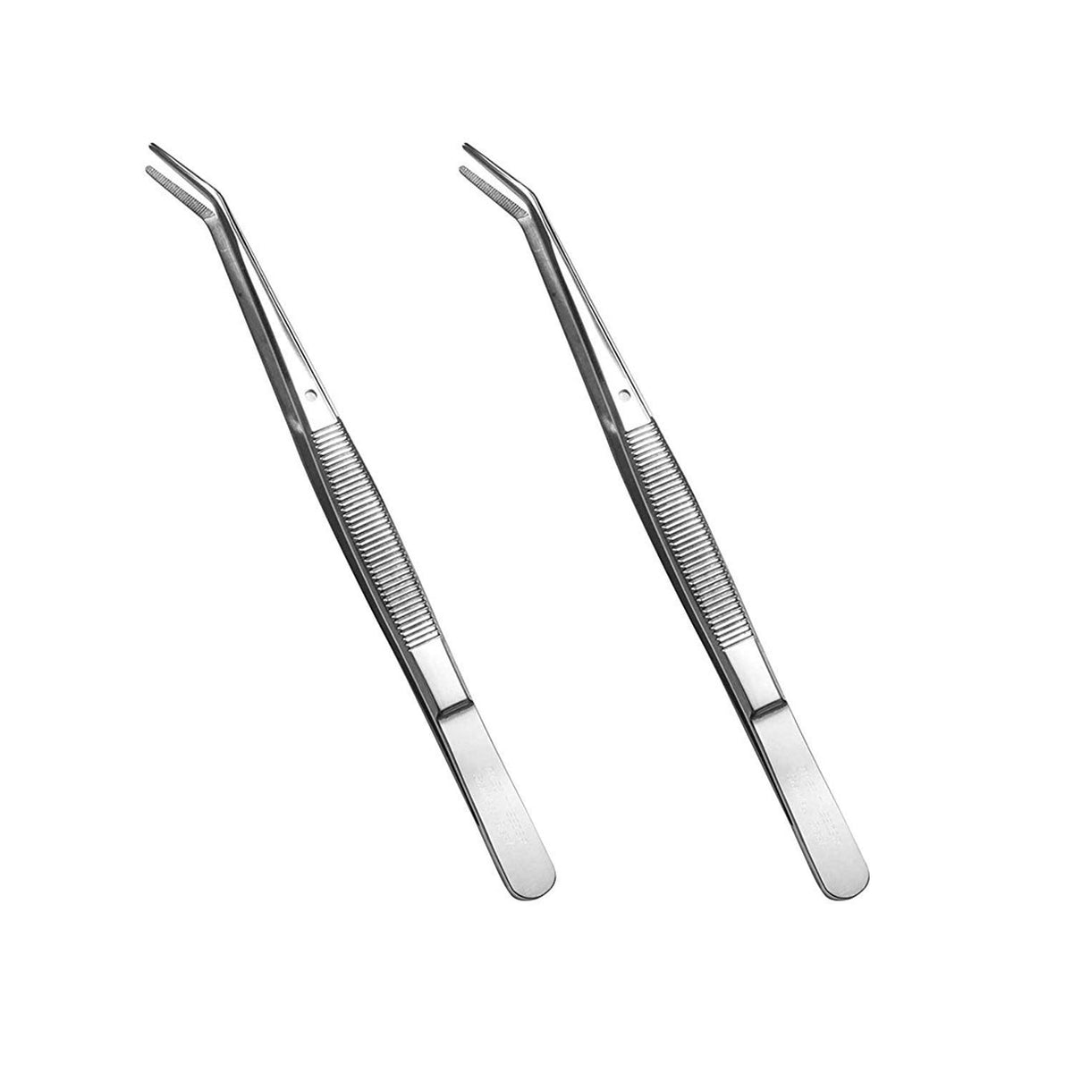 Rolybag stainless steel tweezers with curved tip provide precise threading and grip