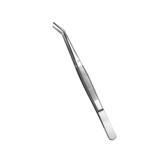 Rolybag stainless steel tweezers with curved tip for precise threading