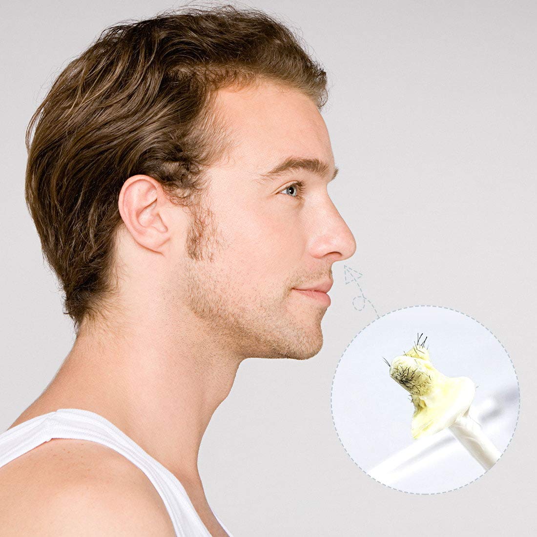 Rolybag portable nose wax case shown for travel-friendly storage.