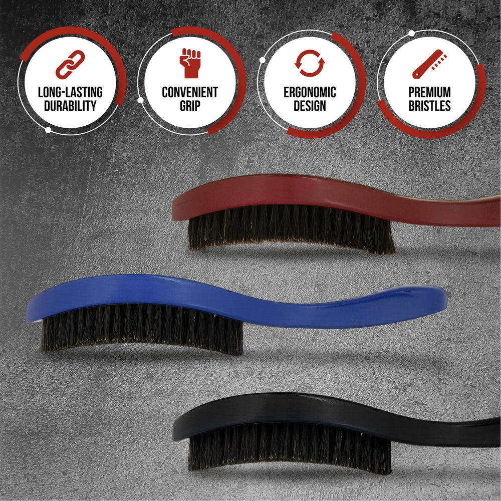 Roman-T 360 Wave Brush Hard bristles for deeper wave texture.