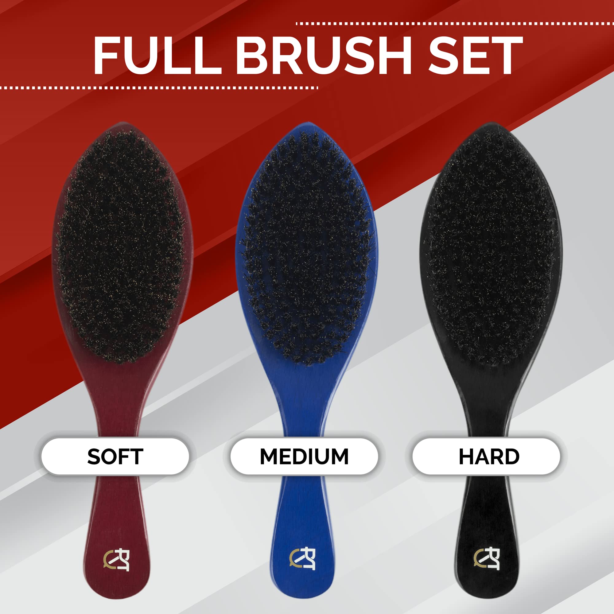 Roman-T 360 Wave Brush Medium bristles for balanced wave texture.