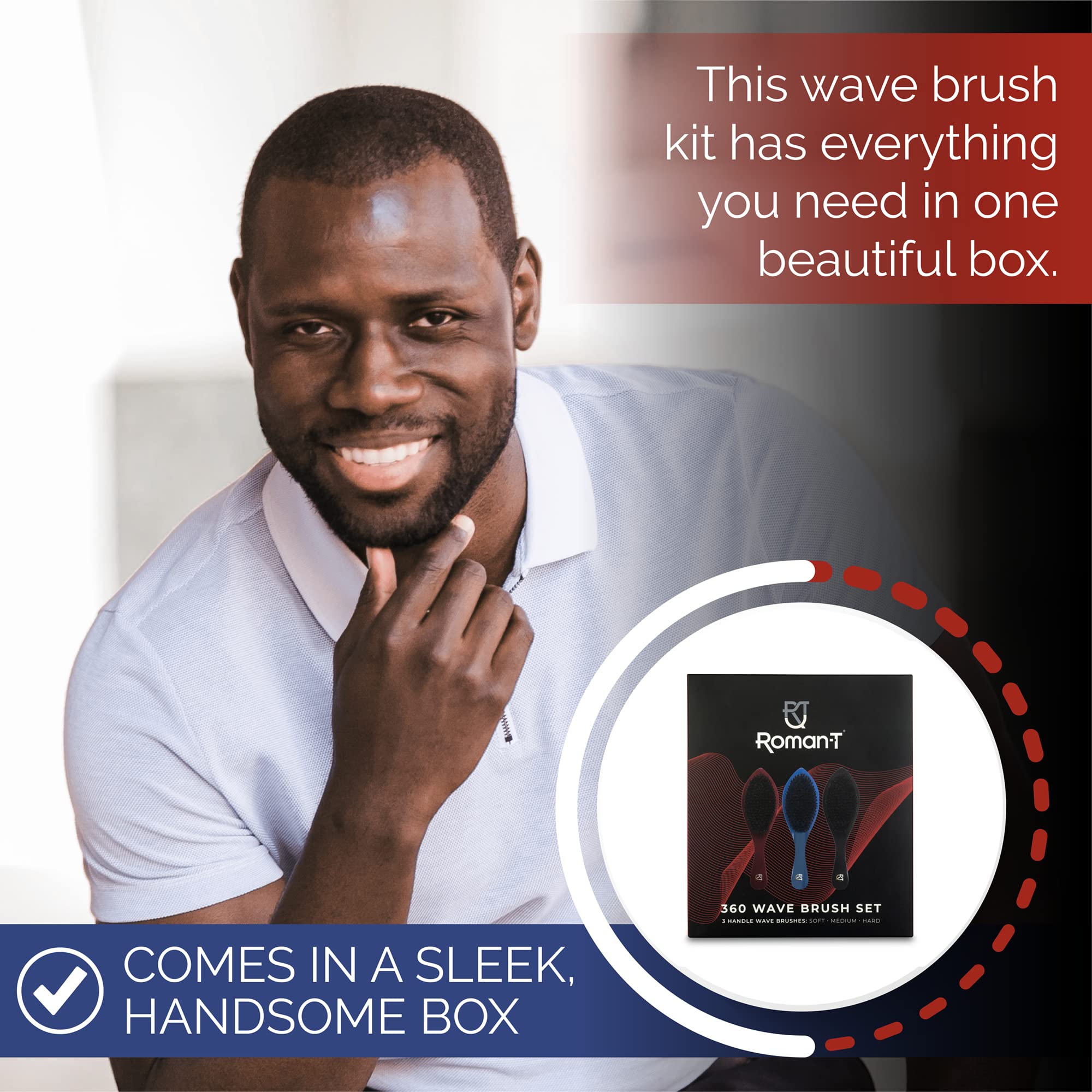 Roman-T All-in-one wave brush set in a single box.