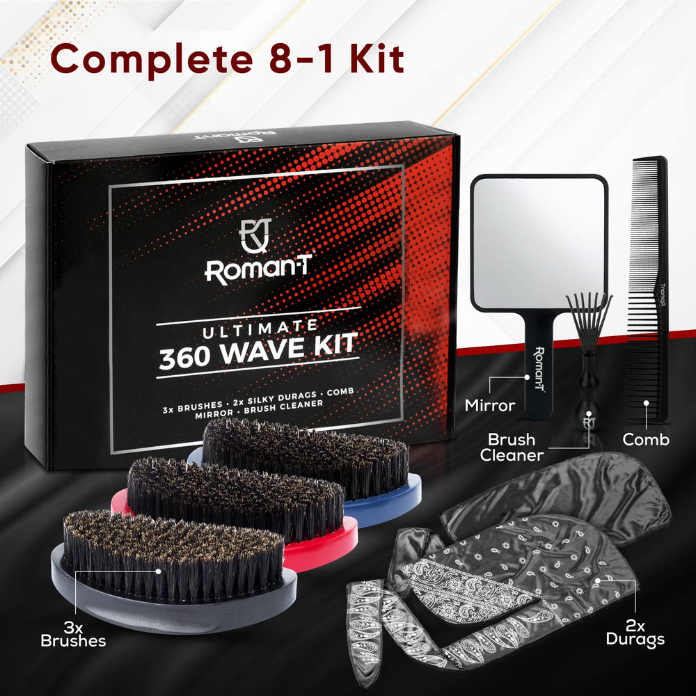 Roman-T medium brush shapes and defines waves with comfortable grip.