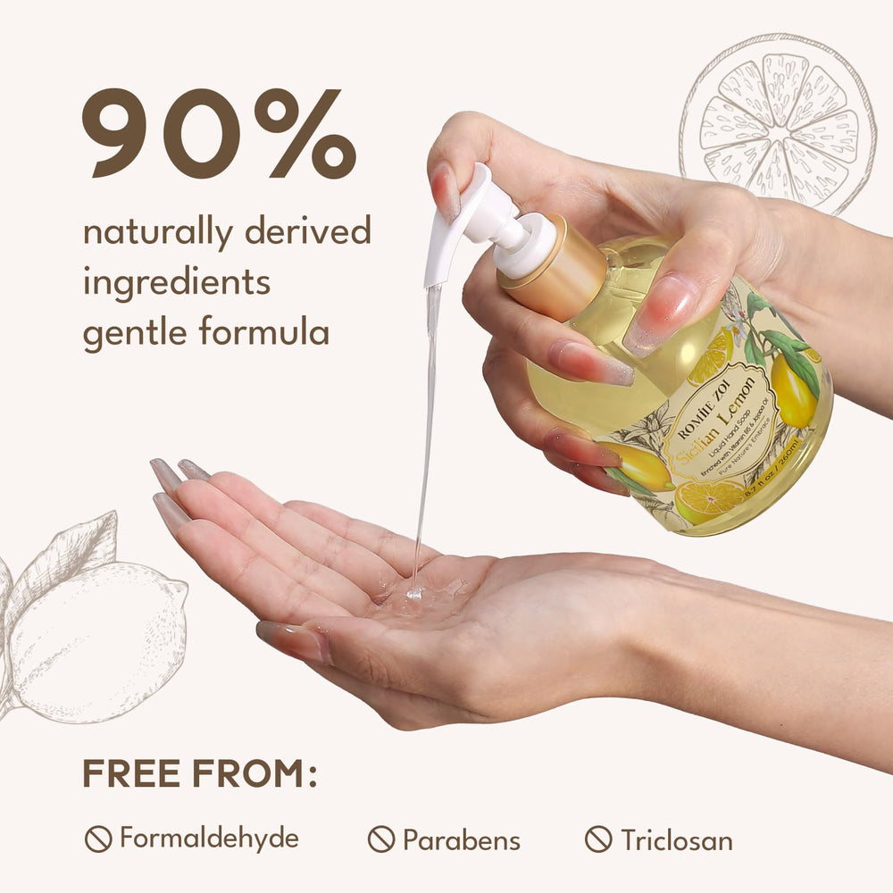 ROMIIE ZOI fresh lemon aroma enhances daily hand washing routine