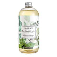 ROMIIE ZOI Jabon manos líquido recarga con eucalipto y menta, aroma vigorizante para manos.