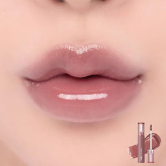 rom&nd GLASTING COLOR GLOSS 05 Dim Mauve, aplicador preciso para una aplicación suave y uniforme.