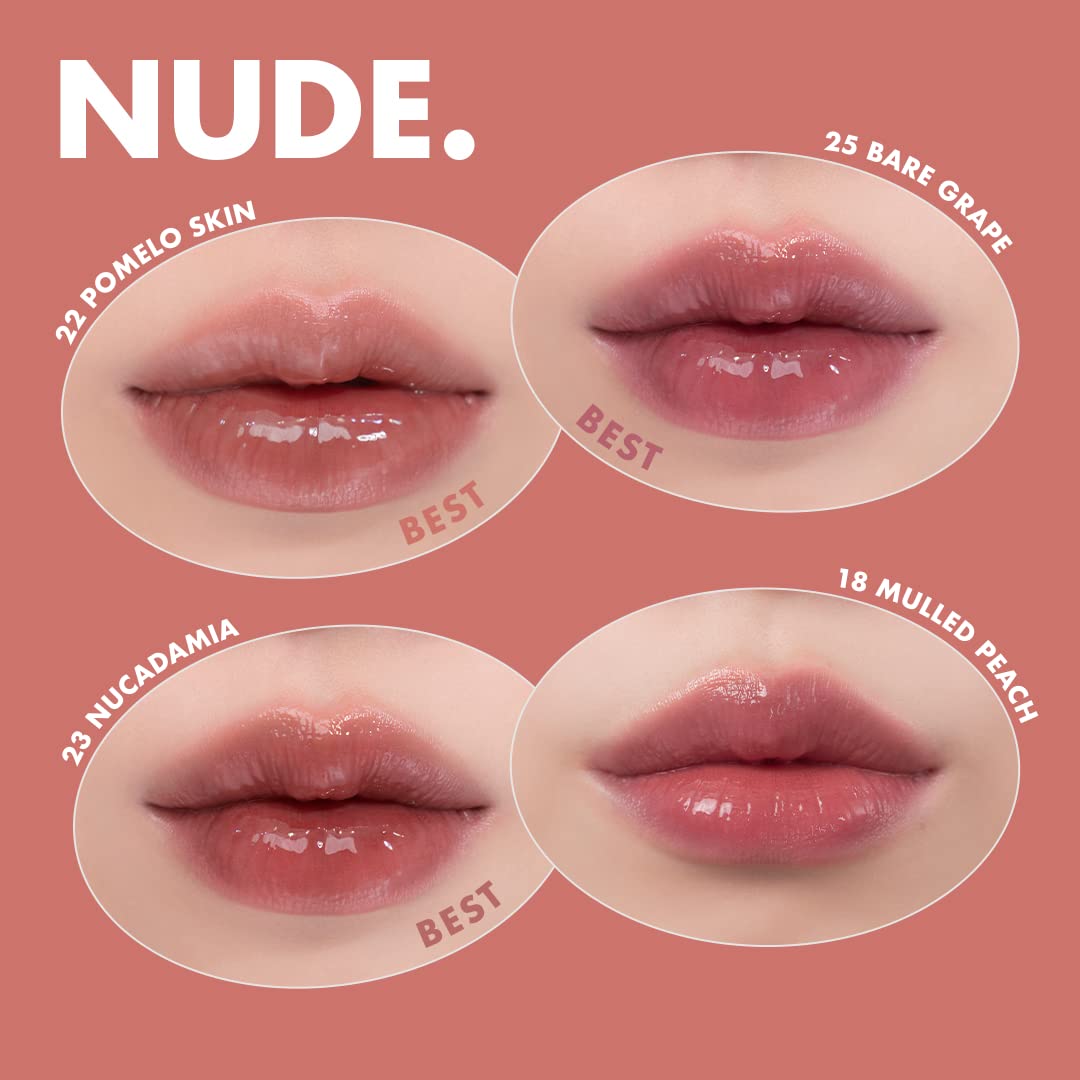 rom&nd labial nucadamia brillo saludable que realza el color natural