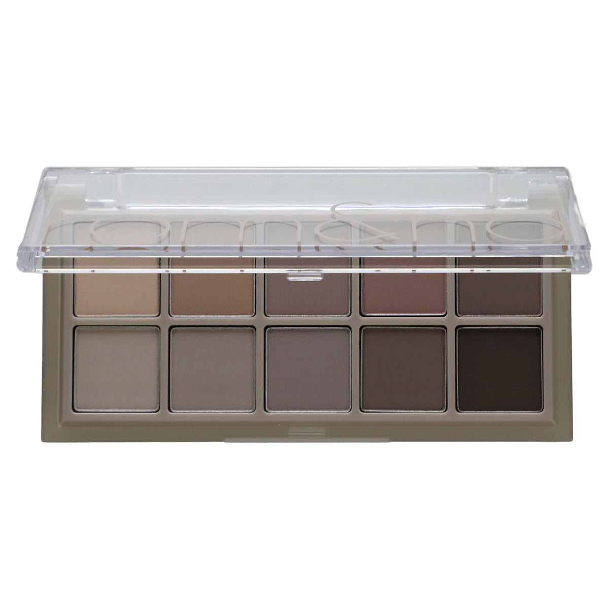rom&nd Paleta 102g Jardín de Niebla Polvorienta con 10 sombras cálidas para pigmentación intensa.