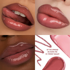 rom&nd Glasting Color Gloss Peony Ballet adds high-shine, fuller-looking lips.