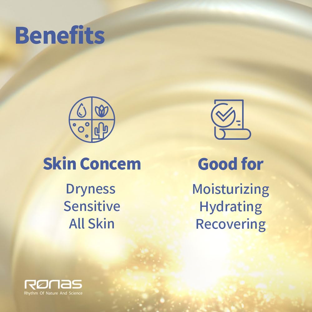 Ronas Stem Cell Solution with hyaluronic acid for moisture retention.