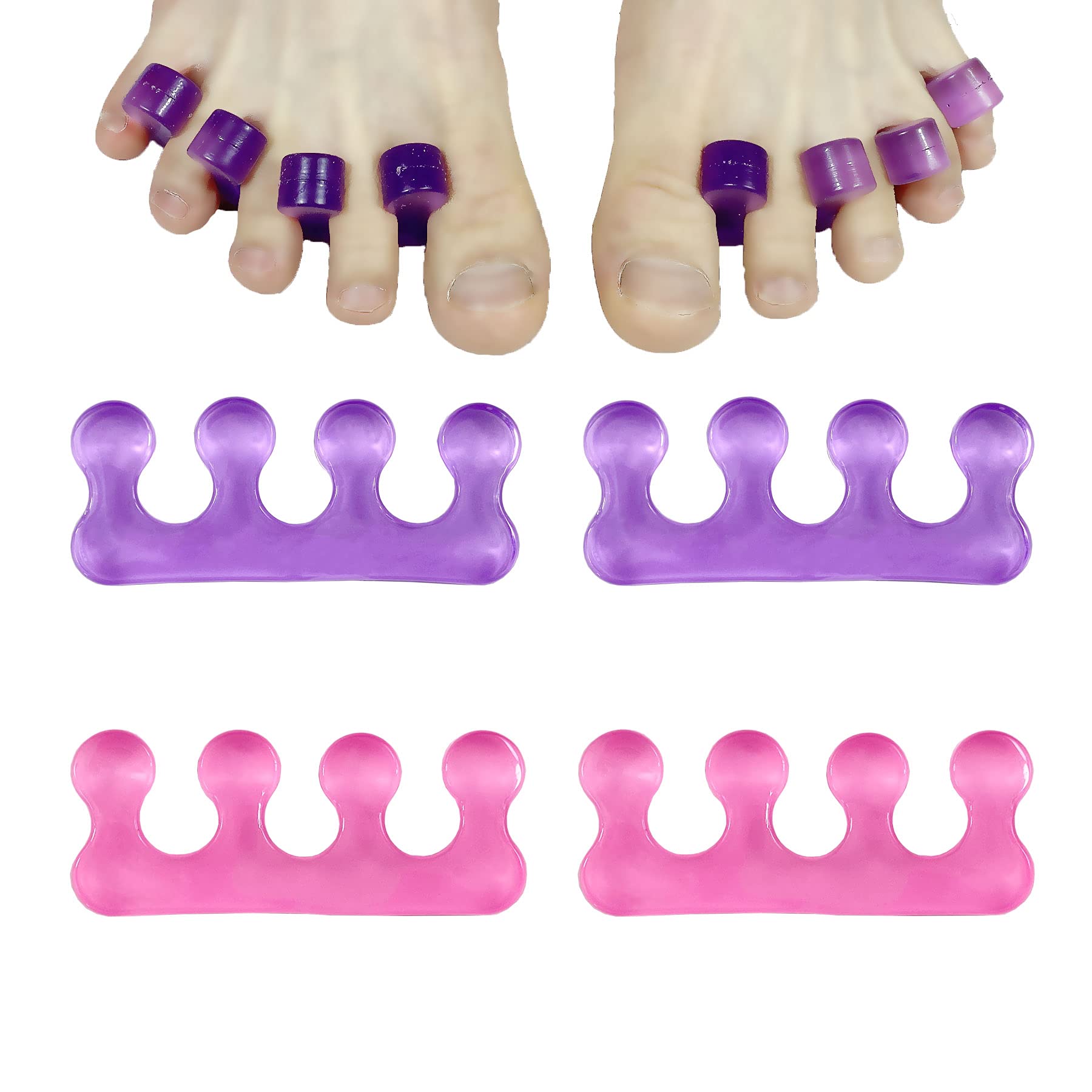 Ronchall toe separators provide gentle cushioning for a comfortable pedicure.