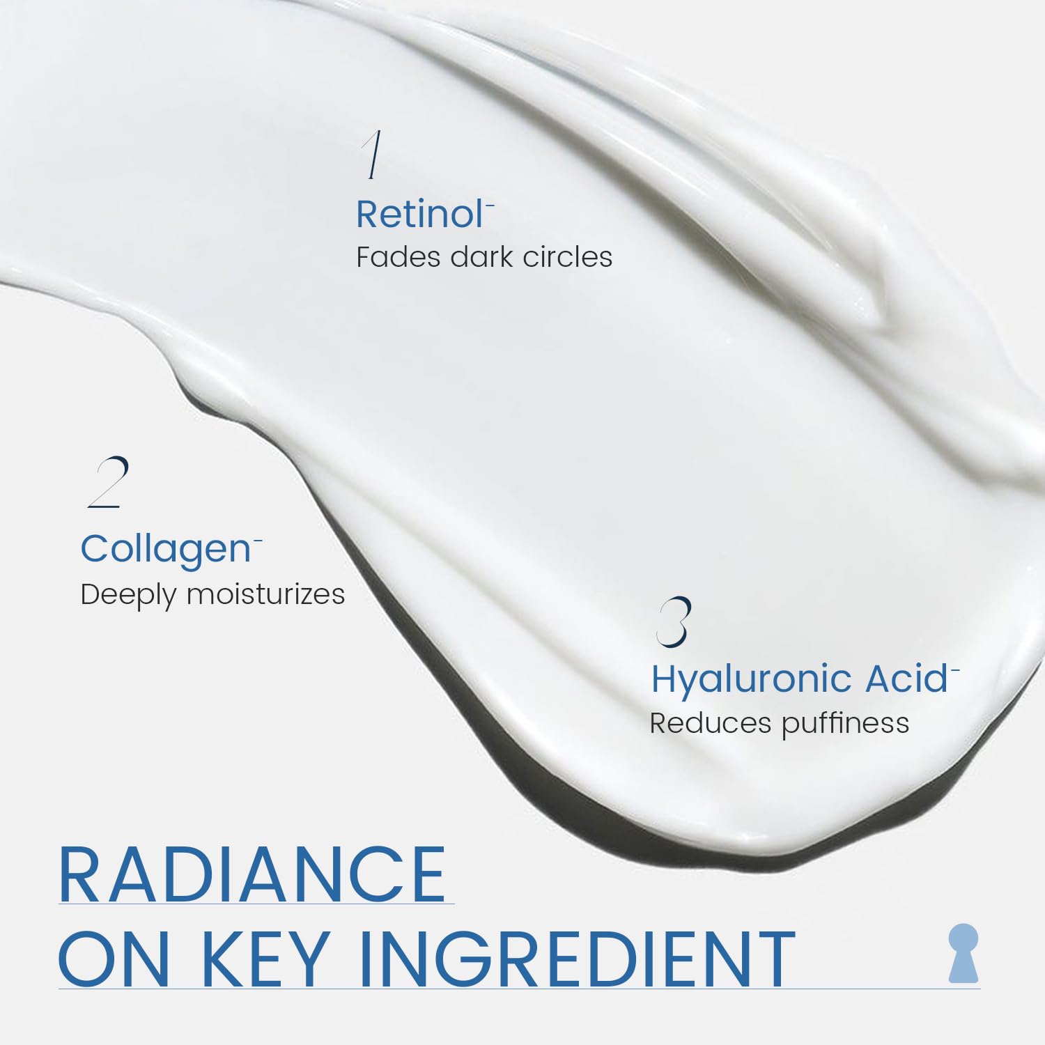 RONKIE crema de ojos retinol, ingredientes clave con antioxidantes.