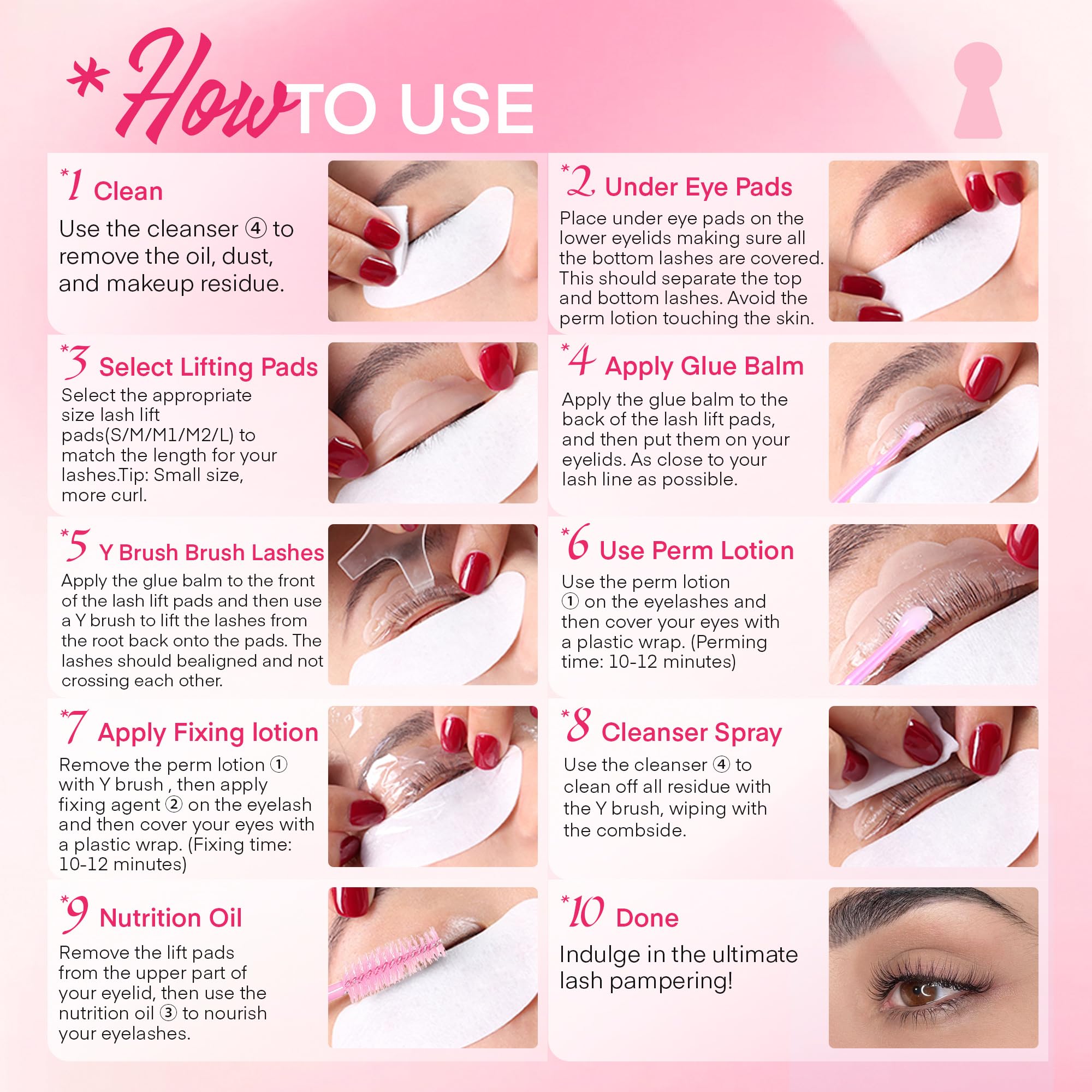 RONKIE Lash Lift Kit near mirror for at-home routine.