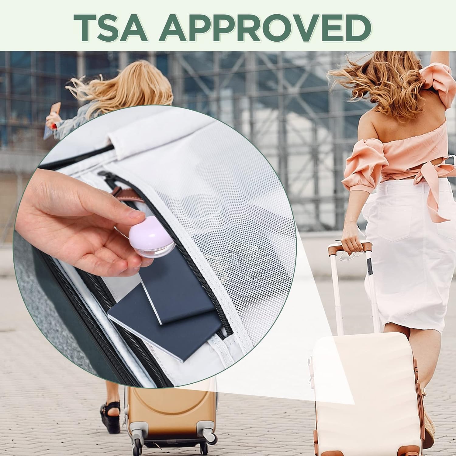 RONRONS transparent clear jar aids quick product identification while traveling.