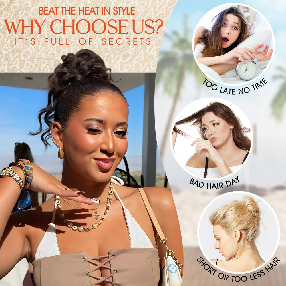 Rontaya two-piece set adds volume and flexibility to your hairstyle.