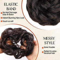 Rontaya heat-friendly fibers blend seamlessly with natural hair.