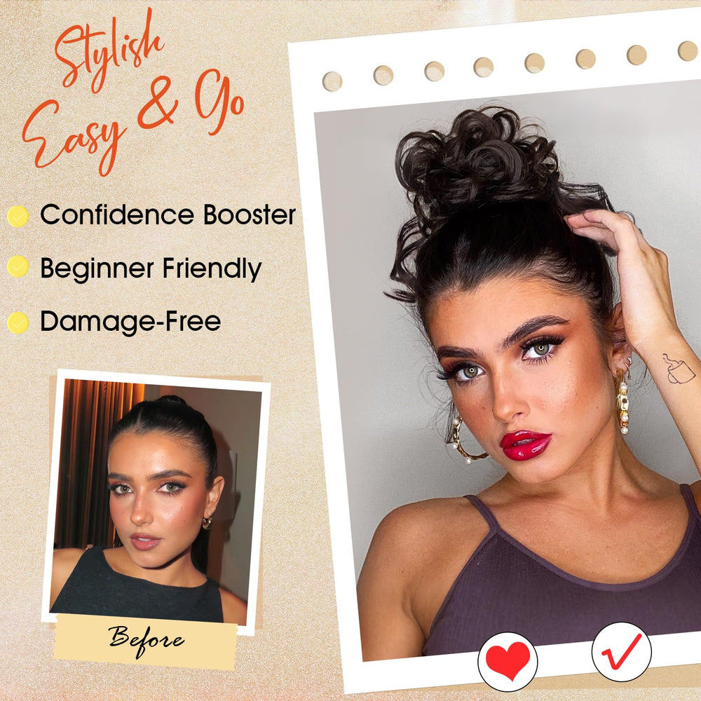 Rontaya updo wrap enhances versatility for weddings, parties, or casual days.