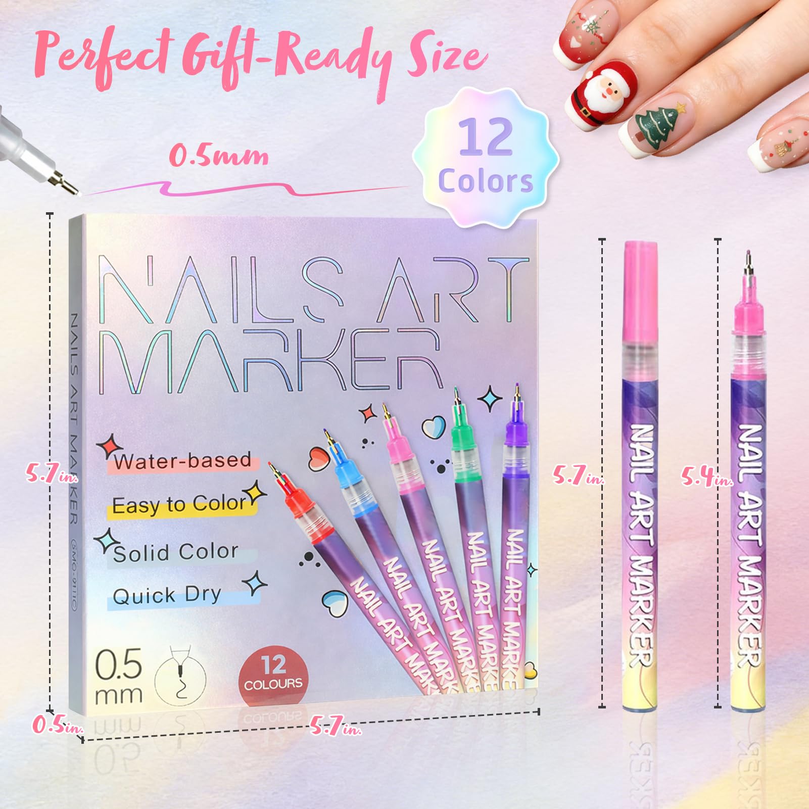 RONYUTON Color-dense markers suited for gels, acrylics, and natural nails.