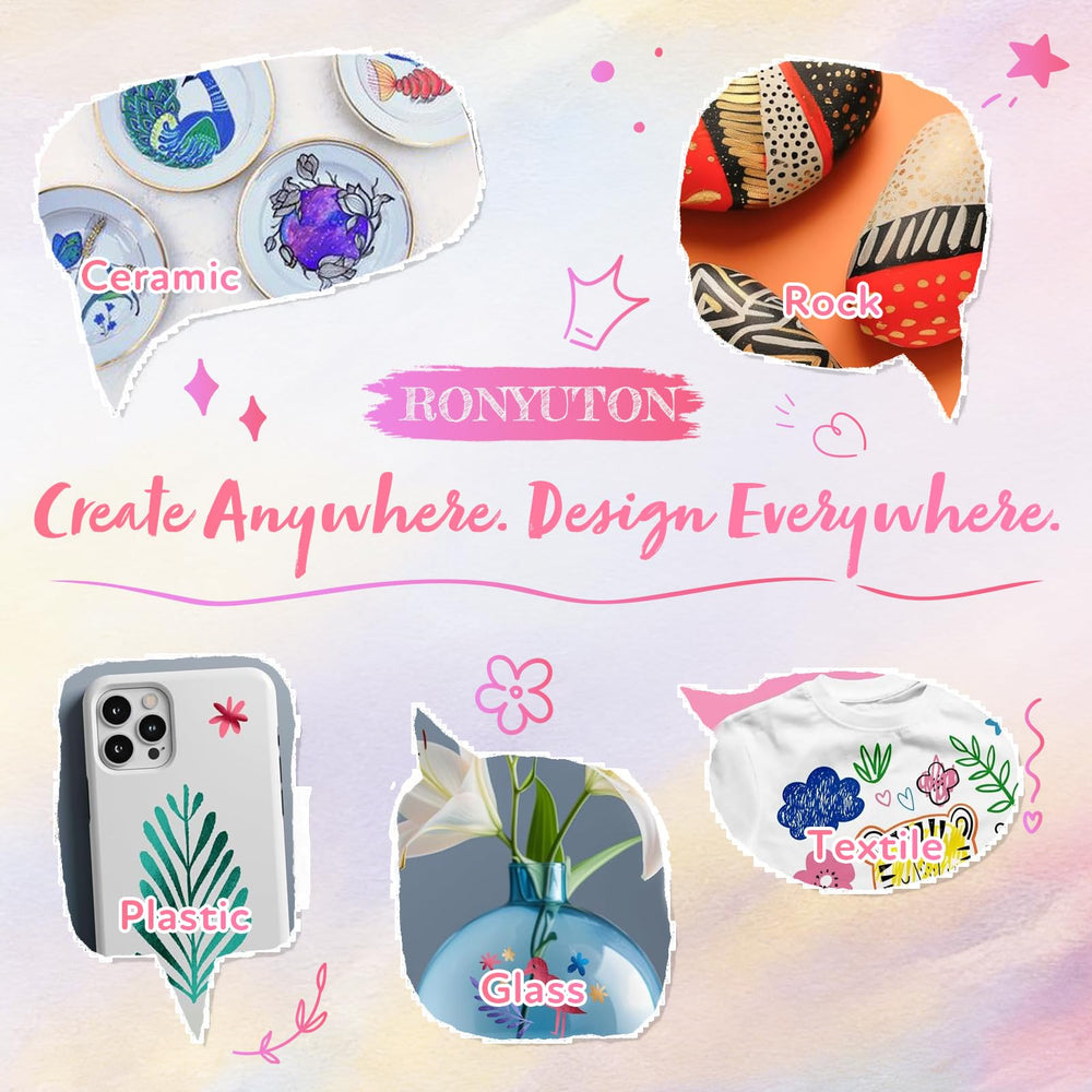 RONYUTON Quick-dry inks reduce smudging during layering and detailing.
