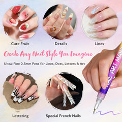 RONYUTON Smooth-application nib provides comfortable control for long nail art sessions.