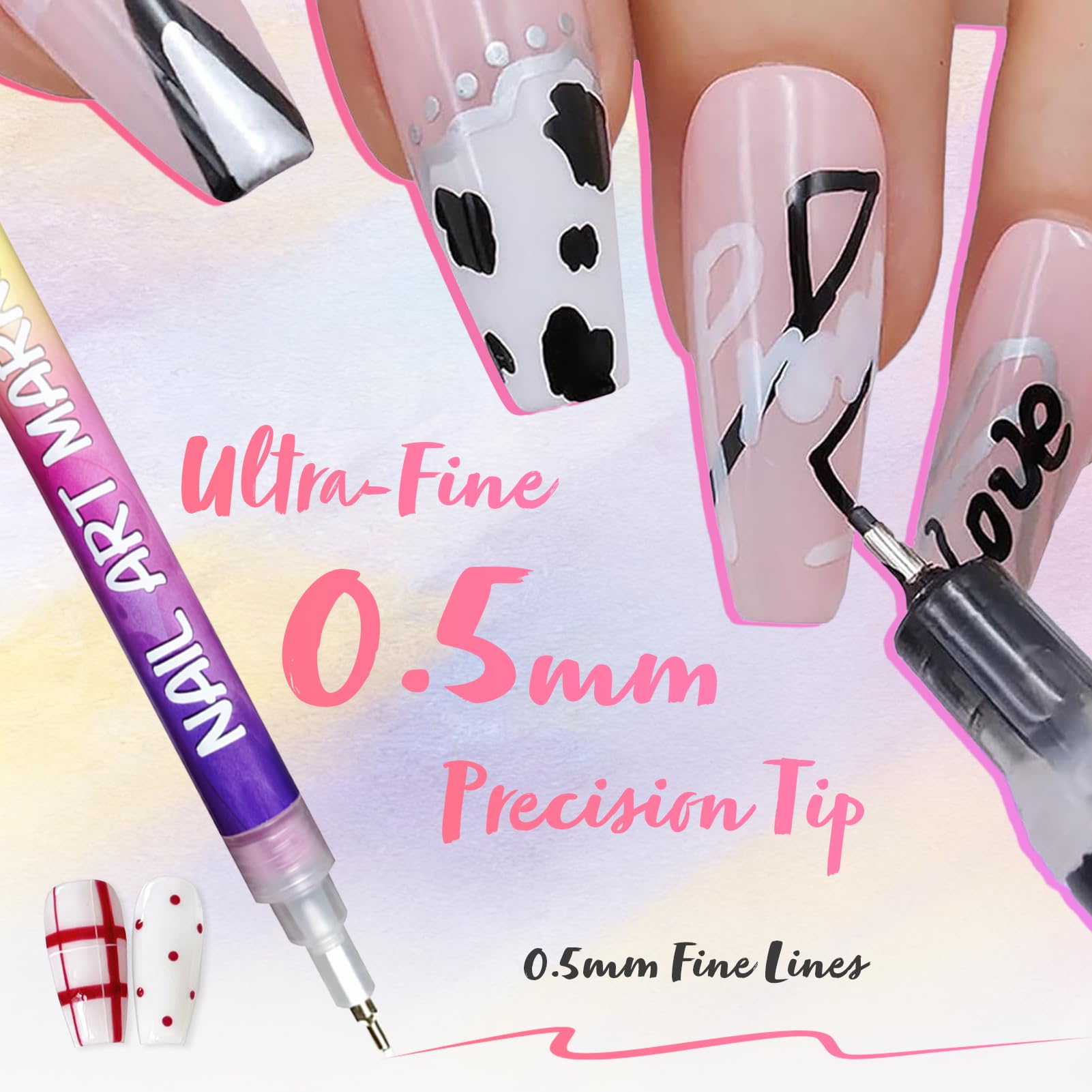 RONYUTON Waterproof fast-drying formula keeps vibrant color during wear.