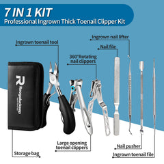 Roogaluckeep 360-degree rotating clipper adapting to nail curves