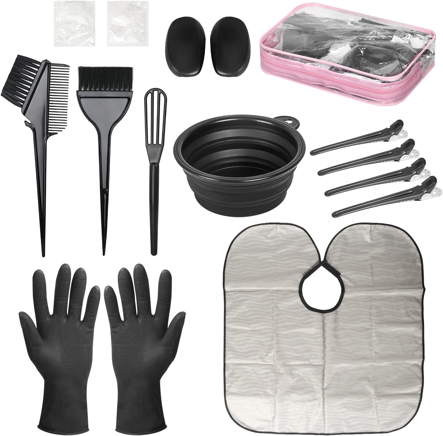 ROOHUA hair dye kit storage bag keeps tools organized for easy access