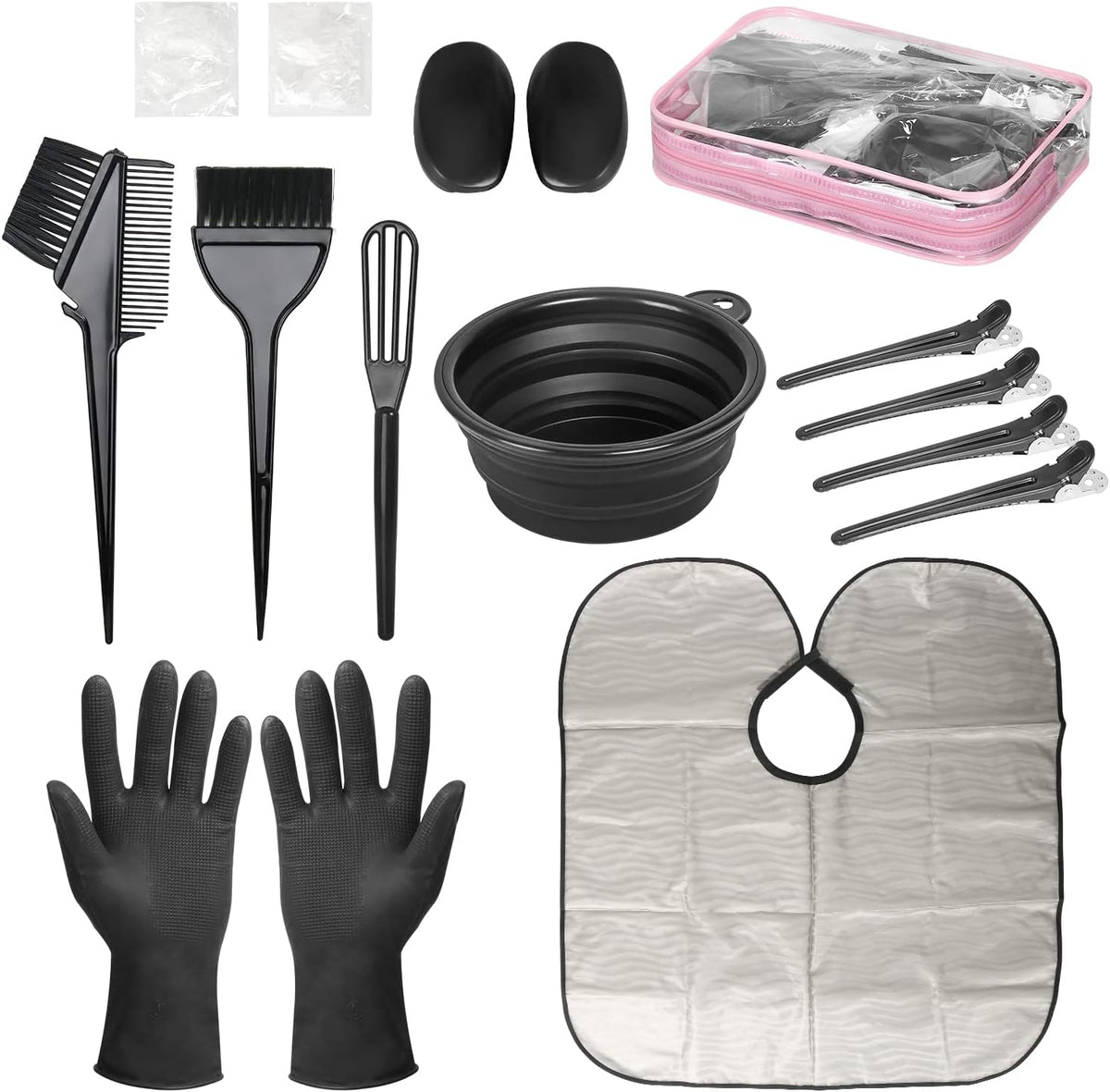 ROOHUA hair dye kit storage bag keeps tools organized for easy access