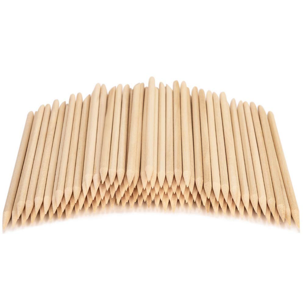 Roomir orange sticks for nails with dual ends for precise cuticle care.