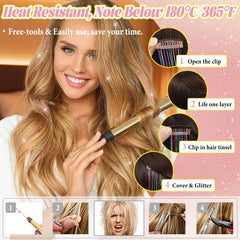 Rootoo DIY long hair tinsel can be cut to matching length