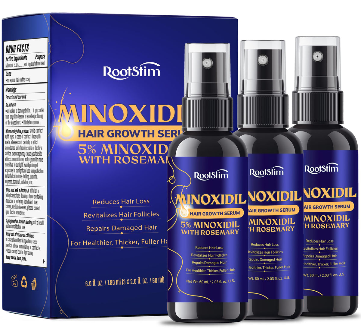 RootStim 5% Minoxidil bottle for thinning hair support