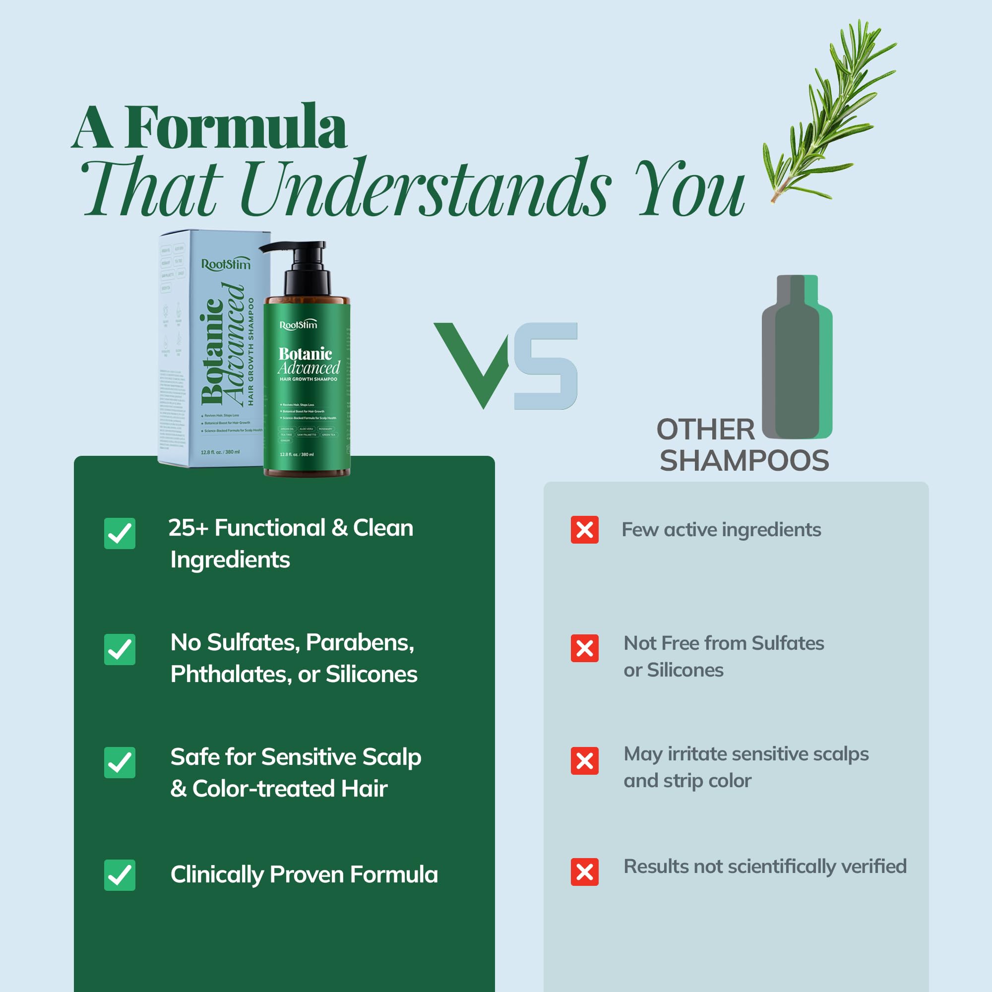 RootStim argan oil scalp care on product packaging.