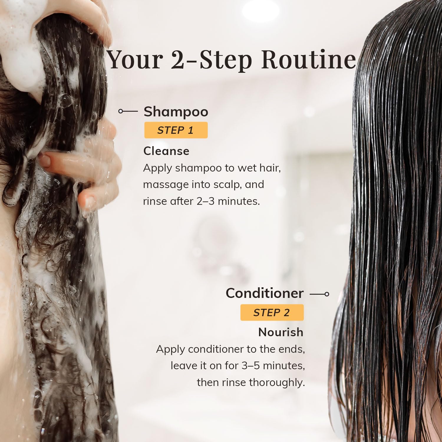 RootStim daily-use routine image highlighting easy at-home care.