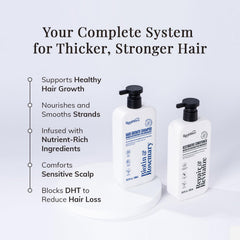 RootStim hair growth conditioner bottle with rosemary for smoother, fuller strands.