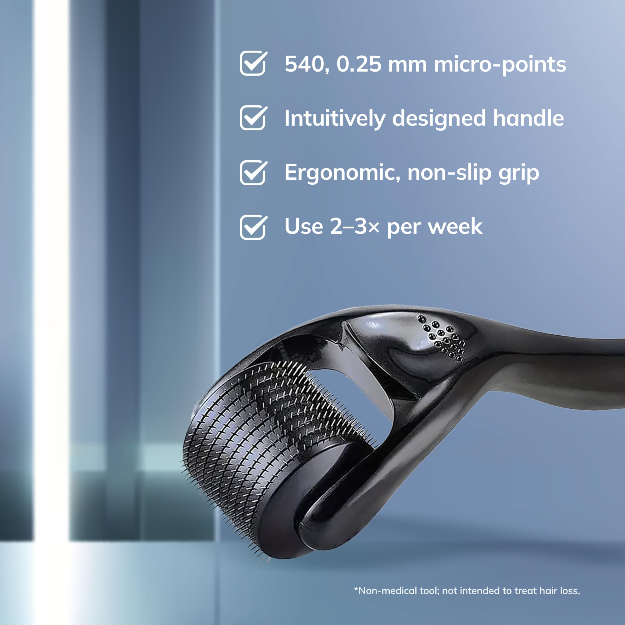 RootStim hairline thinning spots for balanced density.