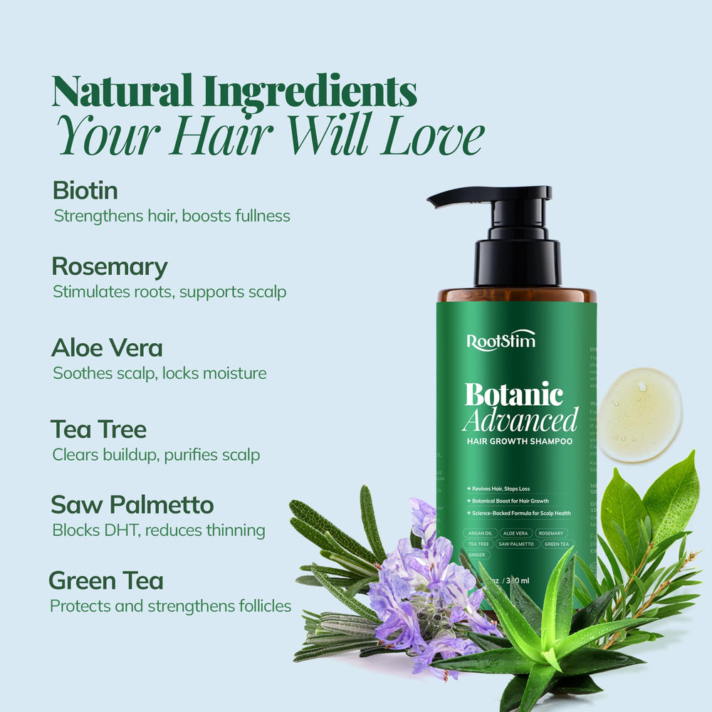 RootStim plant extract blend label showing natural ingredients.