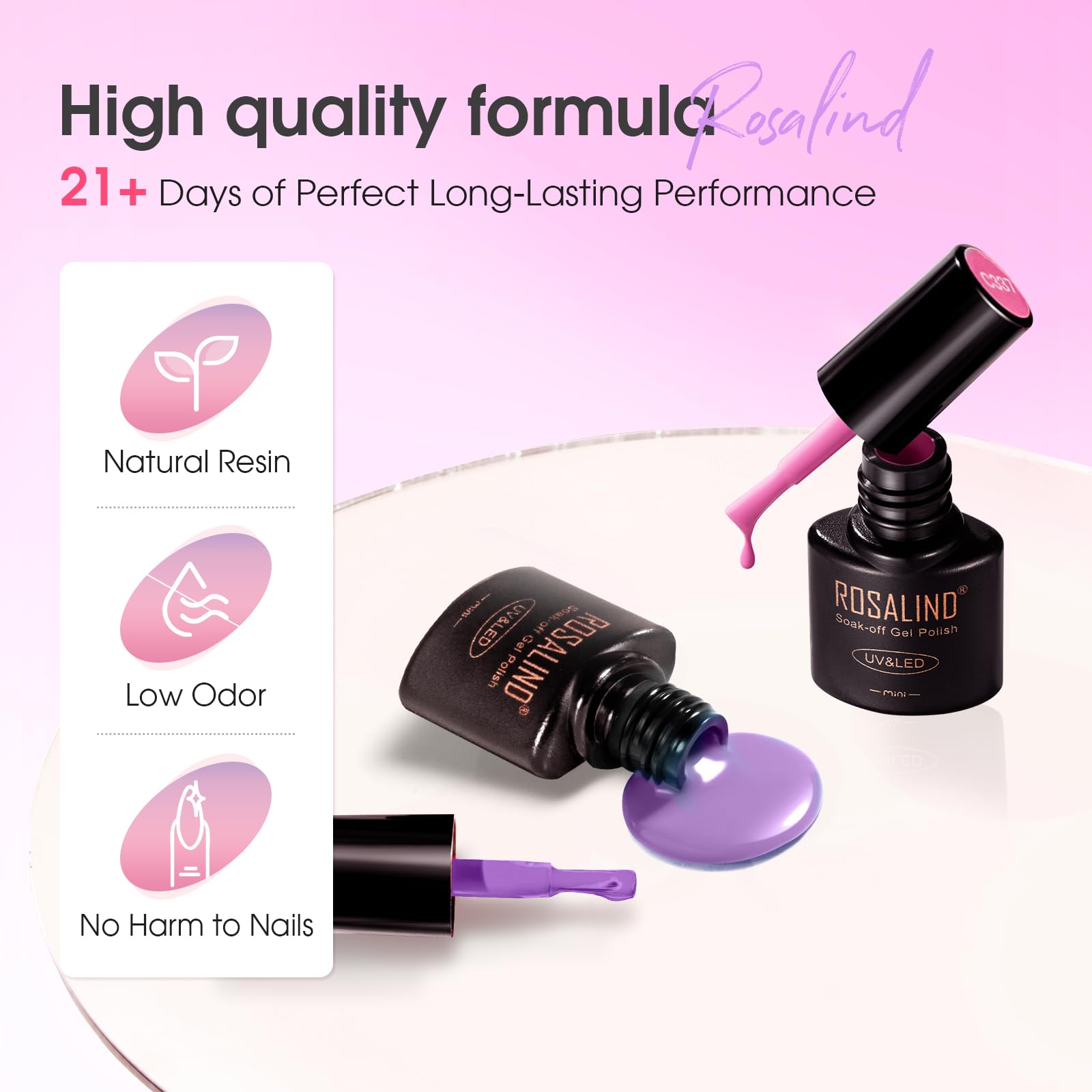 Rosalind botellas 5 ml para uso cómodo y manejo preciso.
