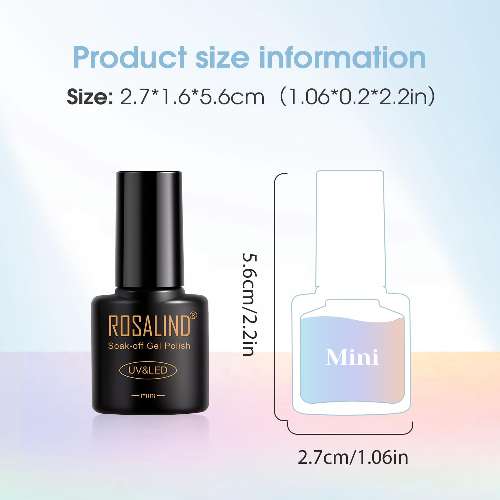 ROSALIND esmalte gel para principiantes, aplicación fácil.