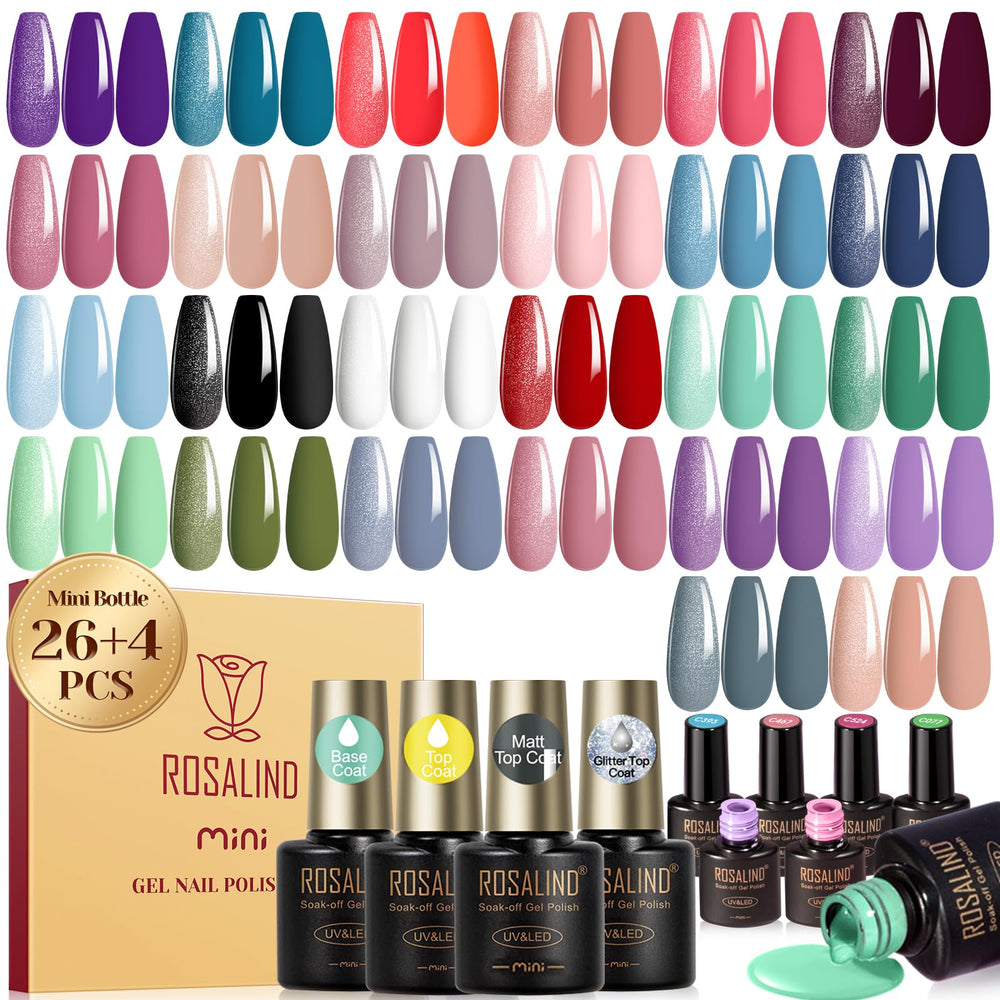 ROSALIND: estuche elegante con 30 piezas de esmalte gel para regalo.