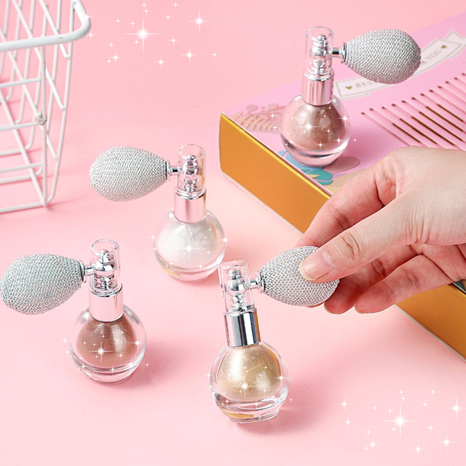 Rosarden easy-clean glitter formula shown for quick removal.