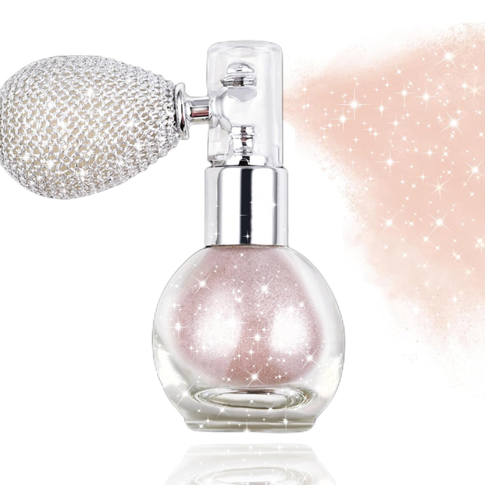 Rosarden Pink Hair Glitter Spray bottle ready to sparkle on hair and skin.