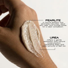Applying Purity Excel on the arm for 60-second tan removal